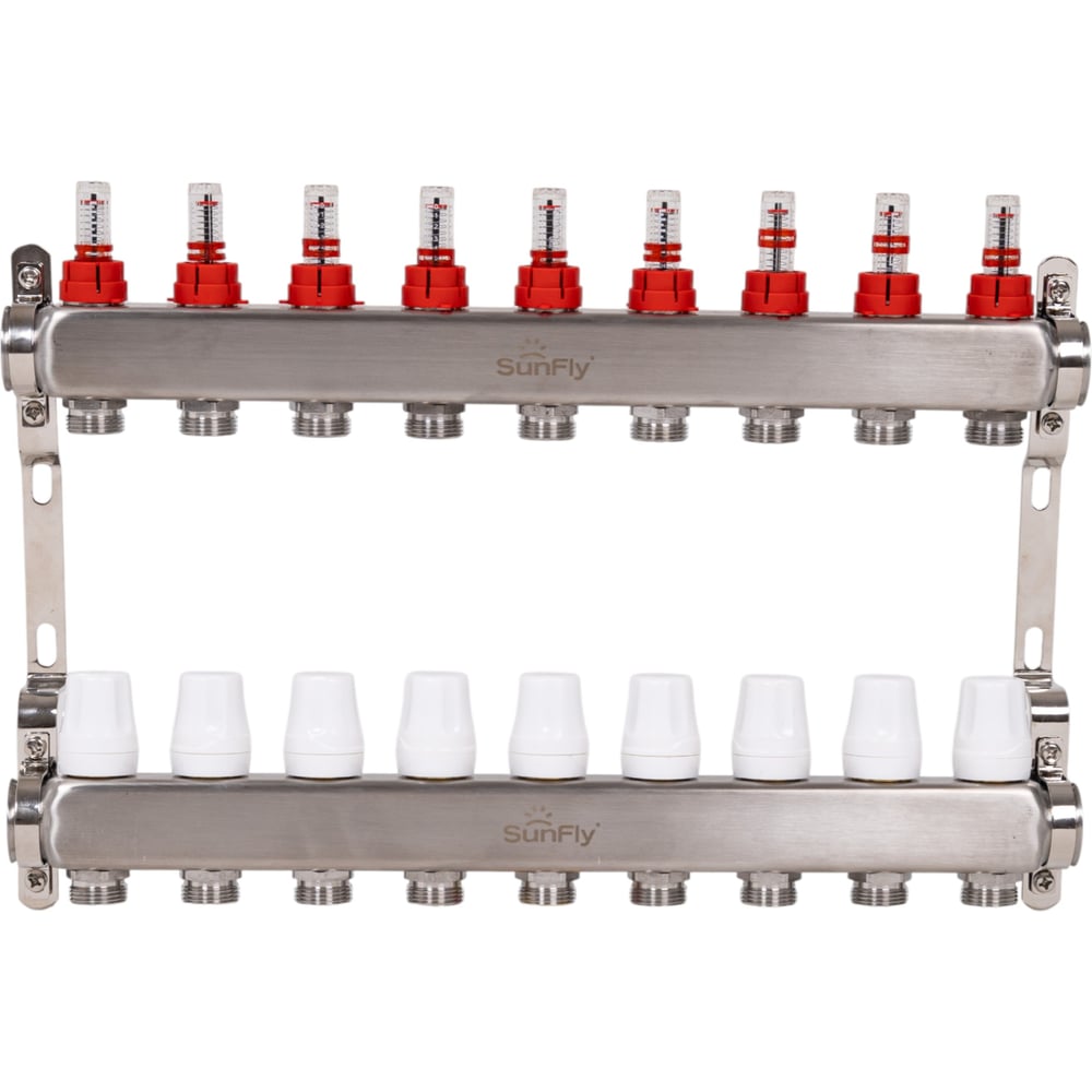 Изображение товара Коллектор распределительный SUNFLY 1, 9 выходов из нержавеющей стали