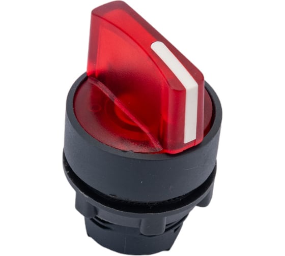 Изображение товара Головка переключателя Briswik 22мм 2 поз подсветка возврат КПЕ 31РЛ красный IP40 LAY4-EK44.BR