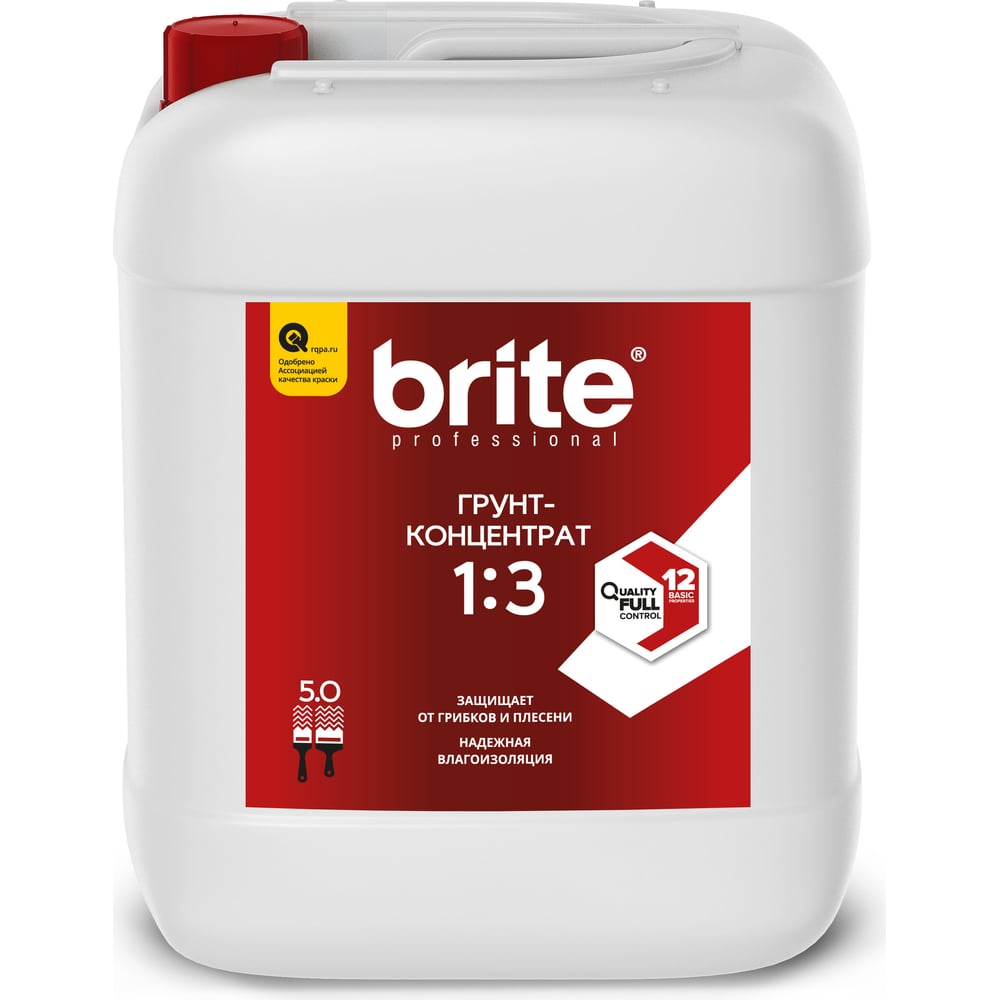Грунт-концентрат BRITE PROFESSIONAL 1:3, канистра 5 л О02365