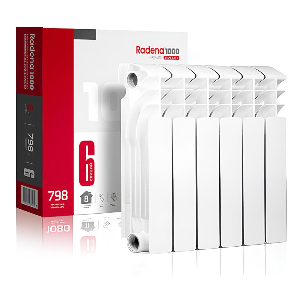 Изображение товара Биметаллический радиатор RADENA CS 1000 на 10 секций