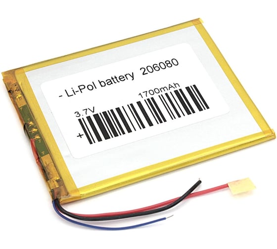 Изображение товара Аккумулятор AMPERIN Li-Pol батарея 2*60*80мм 3pin 3.7V/1700mAh 074019