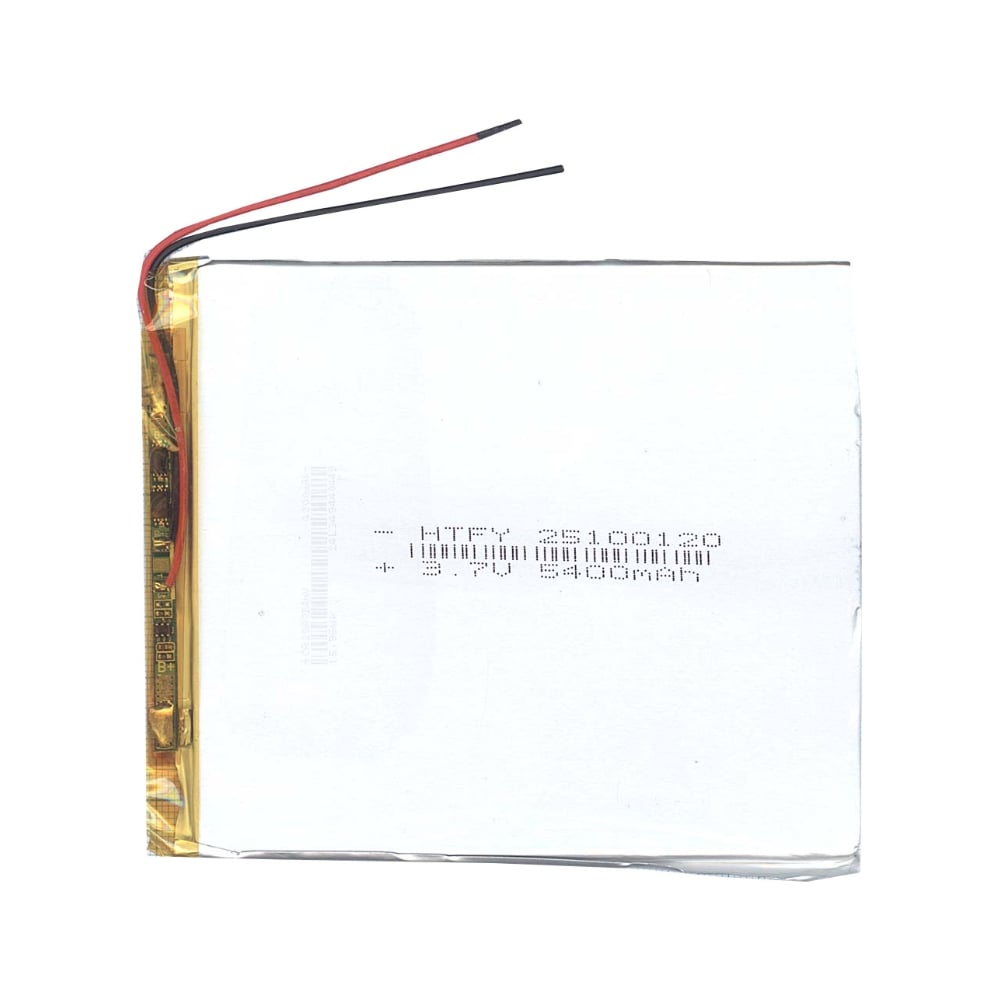 Изображение товара Аккумулятор AMPERIN Li-Pol 3.7В 5400мАч 2pin 120х100х2.5 мм