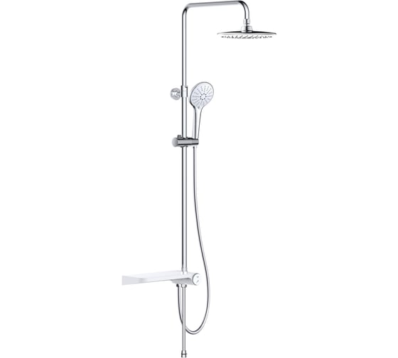 Изображение товара Душевой гарнитур с верхней лейкой IDDIS Ray Light белый RAYSWLTi76