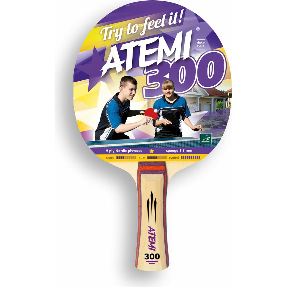 Ракетка для настольного тенниса ATEMI коньки фигурные atemi р 30 afskd01 пар