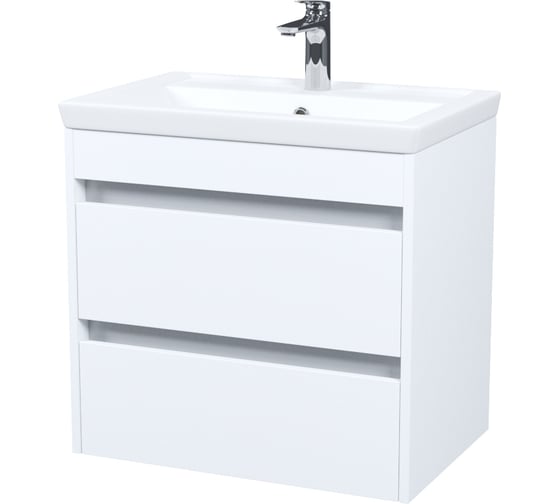 Изображение товара Тумба с умывальником IDDIS Zodiac X подвесная, 60 см, белый, подходит умыв. 4076000i28 ZDX60W0i95K