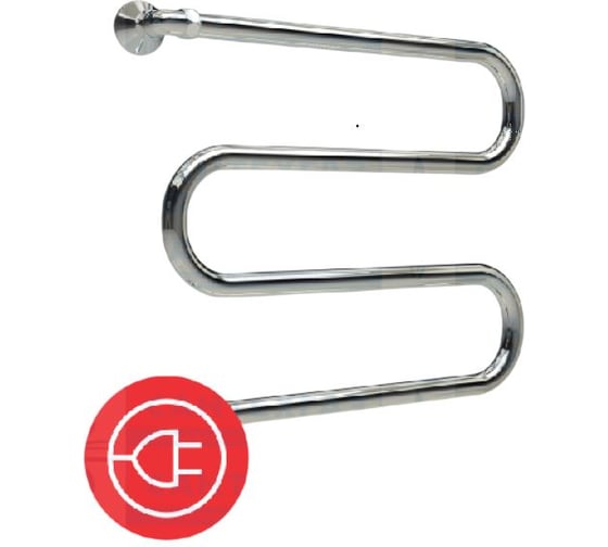 Изображение товара Электрический полотенцесушитель ТЕРМОДИЗАЙН нерж. М (с полкой) (AISI 304) H=500, W=800 ТЕРМО ДИЗАИН TDMP005E