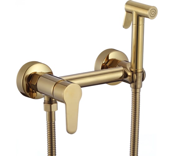 Изображение товара Гигиенический душ со смесителем D-Lin латунь (золото) D180202-J