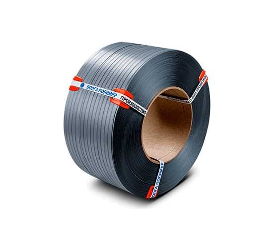 Изображение товара Лента полипропиленовая Волга Полимер 12x0,8 мм 2000 метров, 150 кгс, п/автомат, серая, 12-08-2000-117-00