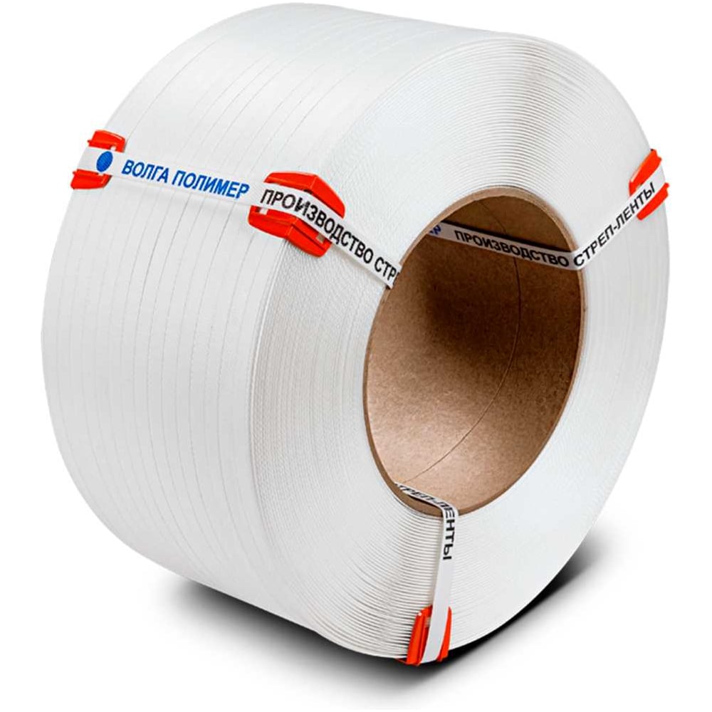 Изображение товара Полипропиленовая упаковочная лента Волга Полимер 15x0,5 мм 2000 м белая