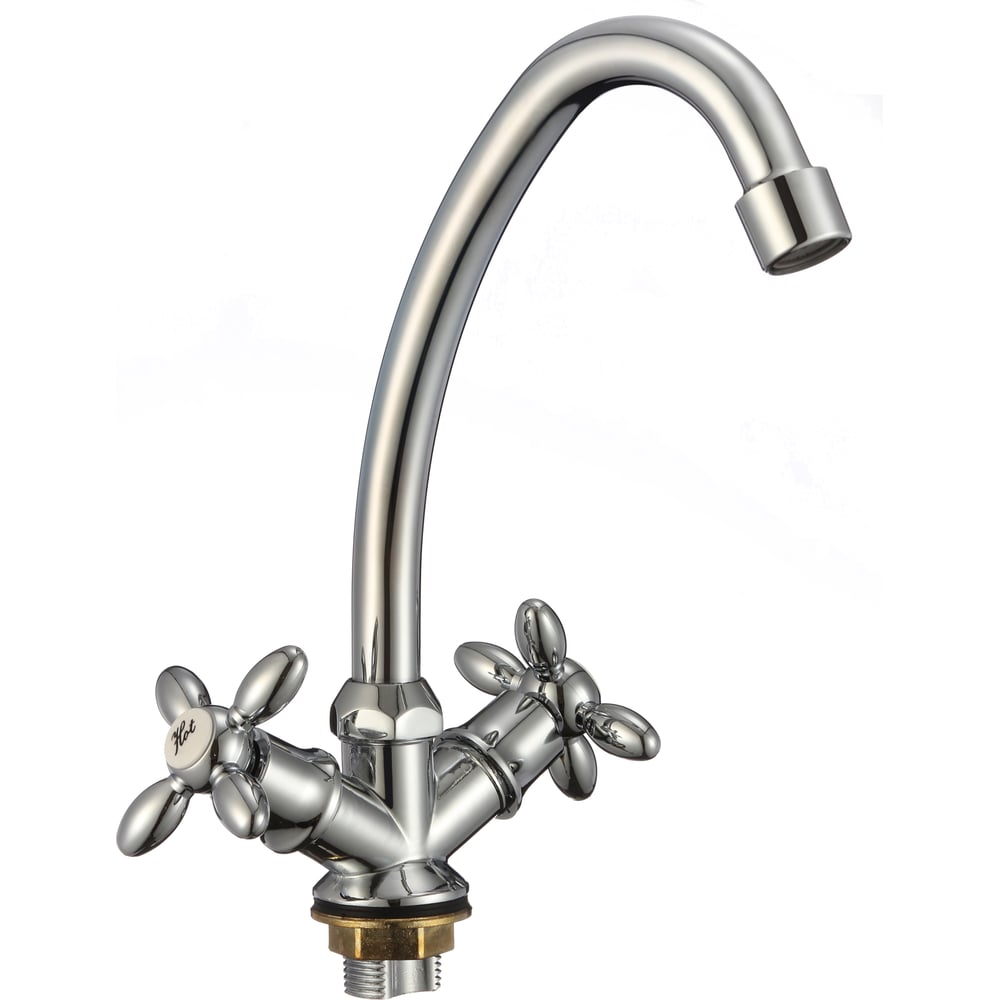 Изображение товара Смеситель для кухни D-Lin с гайкой (без подводки) D151808-1B