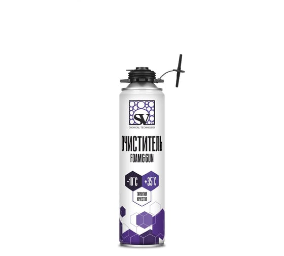 Изображение товара Очиститель монтажной пены SV CLEANER FOAM&GUN 500 мл (350 г) 110358