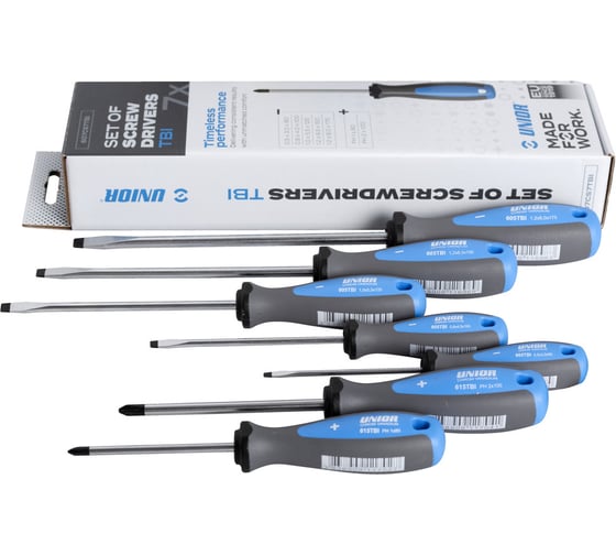 Изображение товара Набор отверток рукоятка Unior TBI 7 предметов 3838909119861