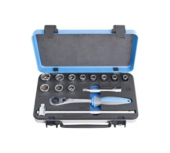 Изображение товара Набор торцевых шестигранных головок Unior 1/2" 14 предметов в металлическом кейсе 10-24 мм 3838909119403