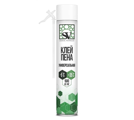 Изображение товара Клей-пена всесезонная SV бытовая 420 мл (550 г) 777001