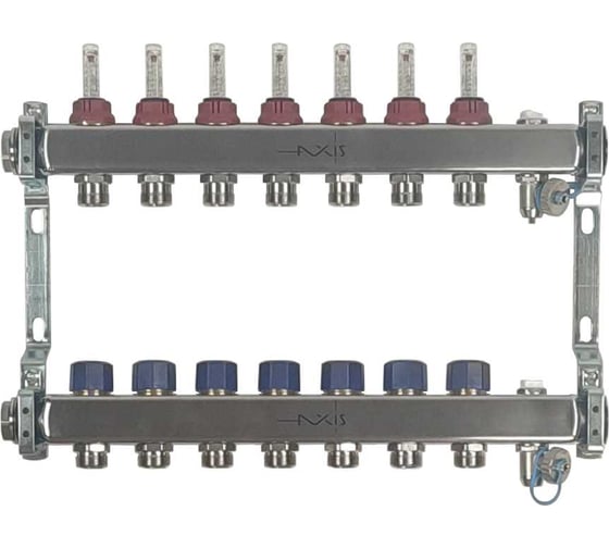 Изображение товара Коллектор из нержавеющей стали в сборе AXIS с расходомерами, 7 выходов AXIS212А07 SMART
