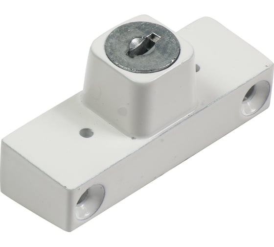 Изображение товара Замок блокиратор с цилиндром и 2 ключами Левша белый У1-5909.Б