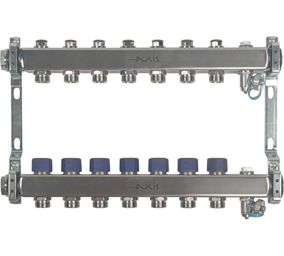 Изображение товара Коллектор из нержавеющей стали в сборе AXIS без расходомеров 7 выходов AXIS232A07