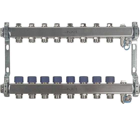Изображение товара Коллектор из нержавеющей стали в сборе AXIS без расходомеров, 8 выходов AXIS232A08