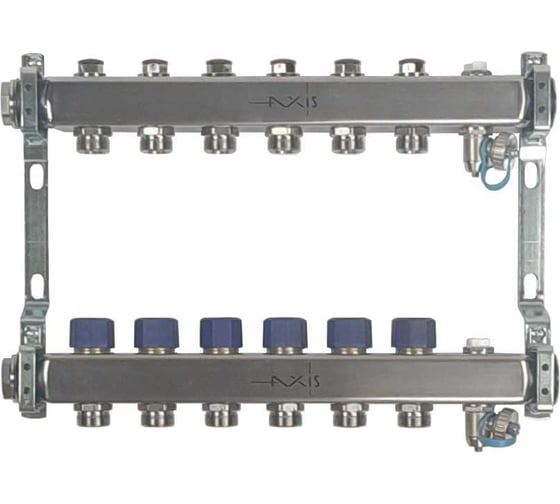 Изображение товара Коллектор из нержавеющей стали в сборе AXIS без расходомеров, 6 выходов AXIS232A06
