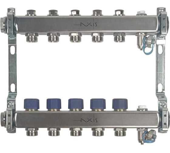 Изображение товара Коллектор из нержавеющей стали в сборе AXIS без расходомеров, 5 выходов AXIS232A05