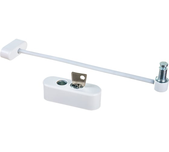 Изображение товара Тросовый ограничитель с ключом для ПВХ окон Левша белый У1-5779.Б