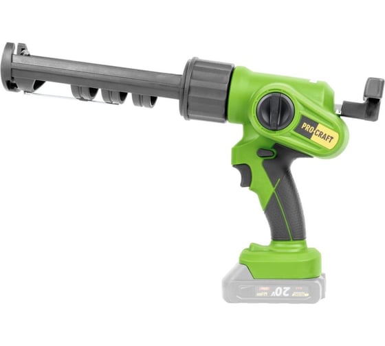 Изображение товара Пистолет для герметика аккумуляторный PROCRAFT 20В, 310мл (Без АКБ и ЗУ) PC20