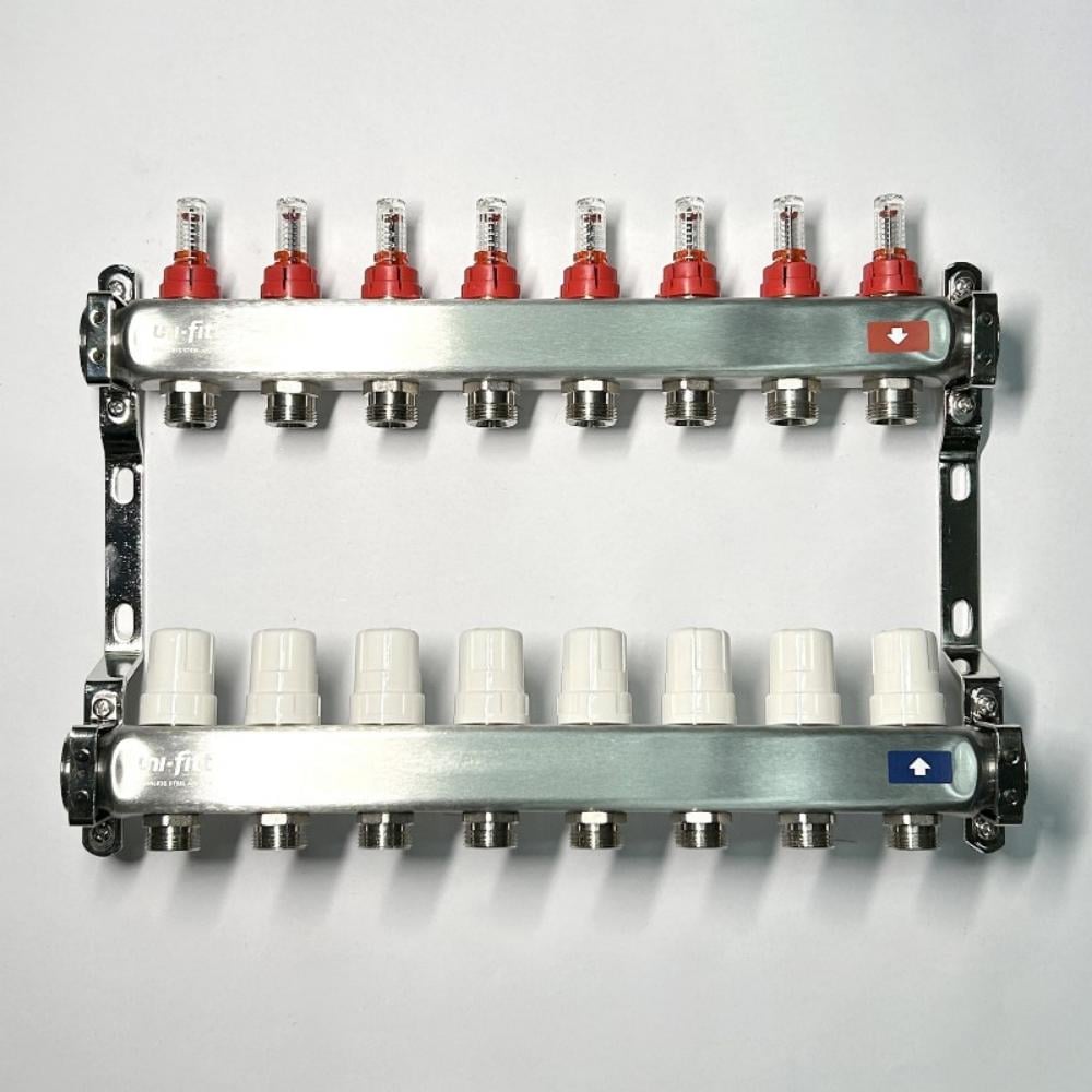 Изображение товара Коллекторная группа Uni-Fitt 1x8 3/4 без сервопривода из нержавеющей стали