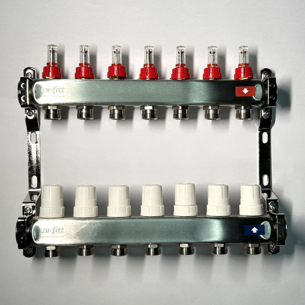 Изображение товара Коллекторная группа Uni-Fitt 1x7 выхода с расходомерами