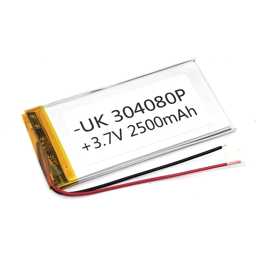 Изображение товара Аккумулятор Li-Pol AMPERIN 3.7V 2500мАч 80x40x3мм 2pin 086241