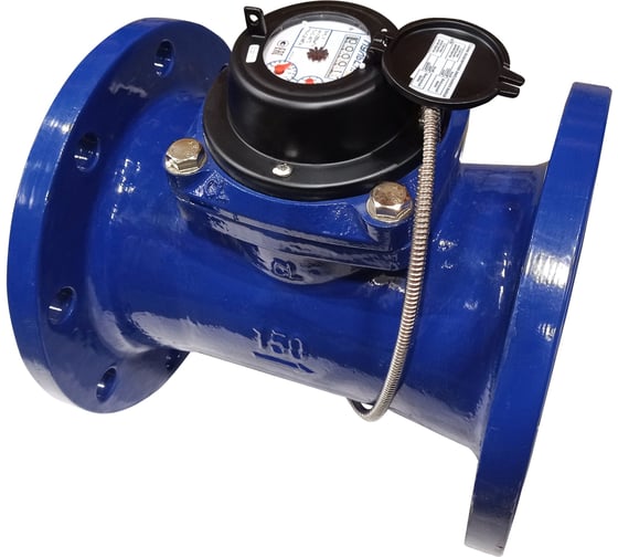 Изображение товара Счетчик воды Пульсар универсальный турбинный «Т»Р Г Ду150; Qn=250м3/час; Тmax=95С; исполнение 1; L=300мм; с импульсным выходом; вес импульса 1000л/имп. (резиновые кольца в комплекте) Р00074125