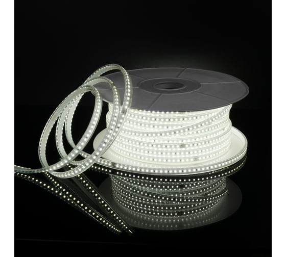 Изображение товара Светодиодная лента Elektrostandard LS015 220V 14.4W 120Led 2835 IP65 6500 холодный белый 50м a053640