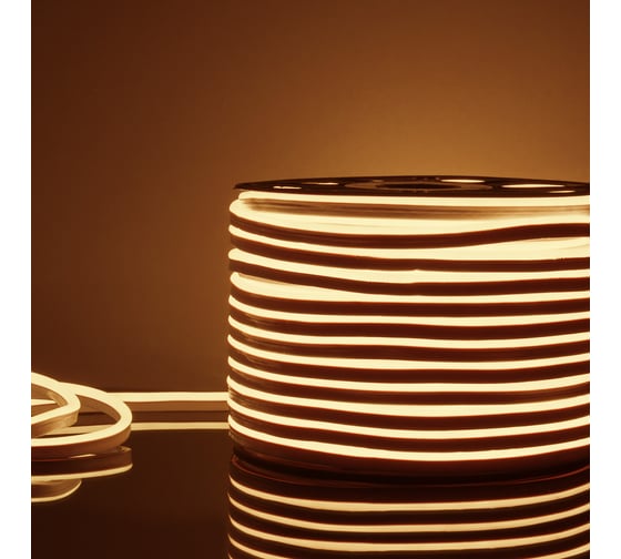 Изображение товара Гибкий неон Elektrostandard LS001 220V 9.6W 120Led 2835 IP67 3300K односторонний теплый белый 50м a052995