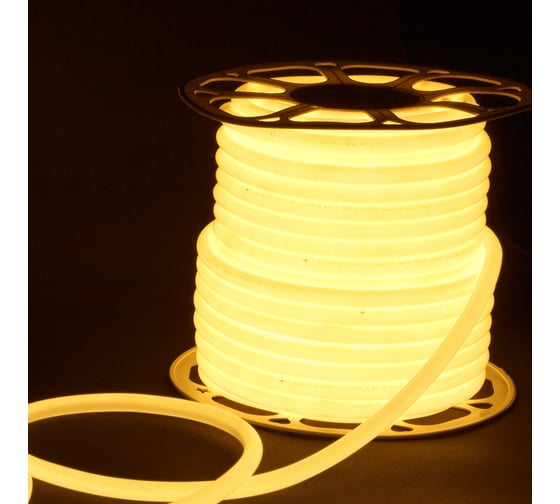 Изображение товара Светодиодная лента Elektrostandard LS003 220V Гибкий неон 9.6W 144Led 2835 IP67 16mm 3300K круглый теплый белый 50м a052998