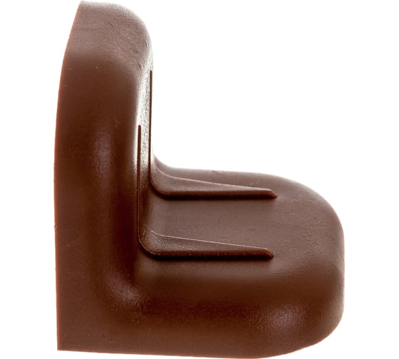 Изображение товара Мебельный уголок с декоративной накладкой Левша 28х28х28 мм, коричневый, 4 шт. У8-5139.К