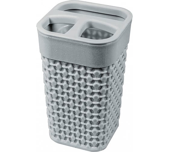 Изображение товара Стакан для зубных щеток Plast Team Oslo, с разделителями, серый шторм 225175