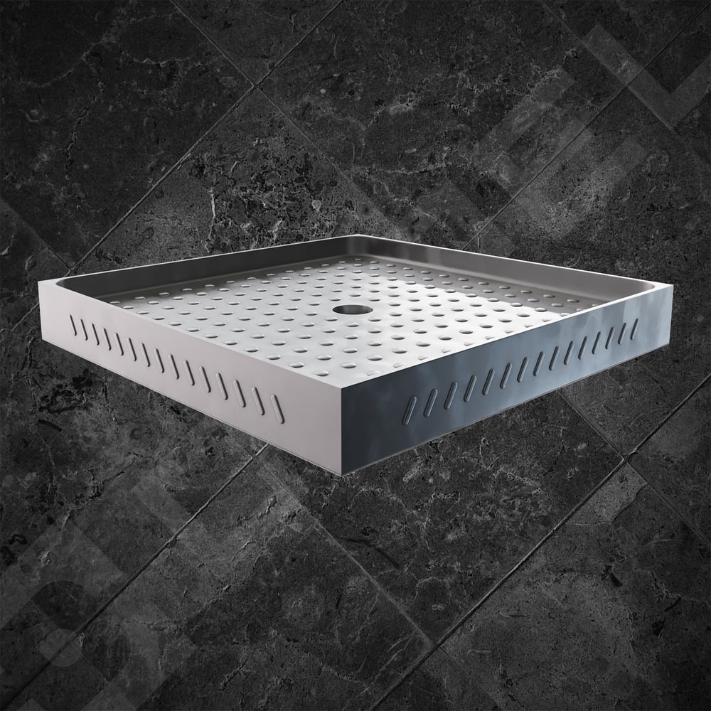 Изображение товара Поддон душевой 800x800 мм из нержавеющей стали CAPEL антивандальный низкий