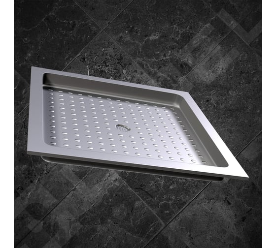 Изображение товара Поддон душевой CAPEL 900x900 мм, антивандальный, из нержавеющей стали AISI 304 CAP-DP-02