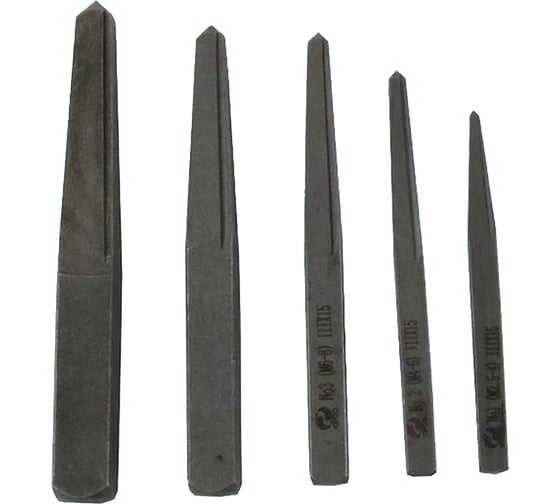 Изображение товара Набор экстракторов - съемников болтов и шпилек из 5-ти штук CNIC М2.5-М4 - М10-М16 ШХ15 54341