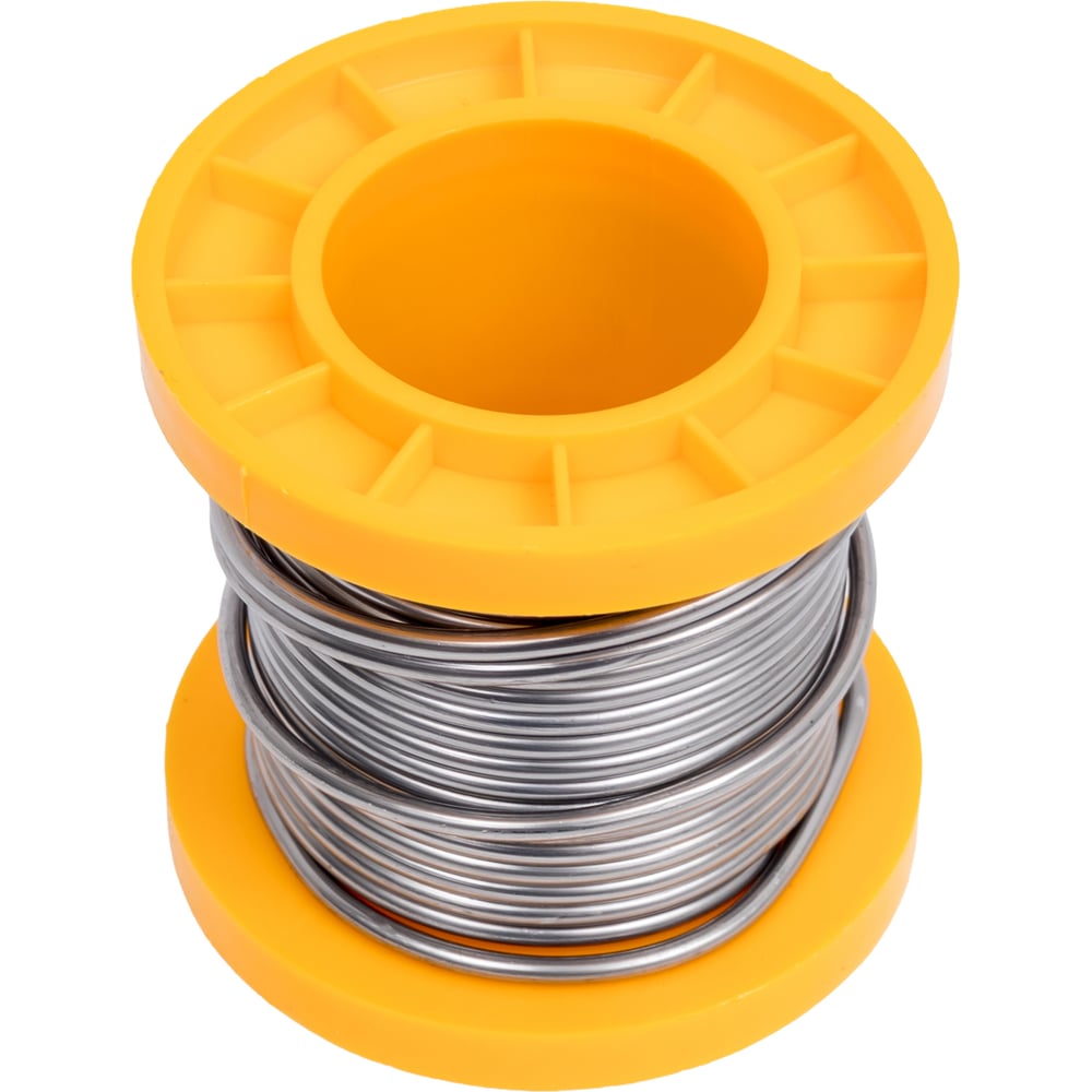 Изображение товара Припой AMPERIN ПОС-40 2 мм с канифолью 100 г для пайки меди и латуни