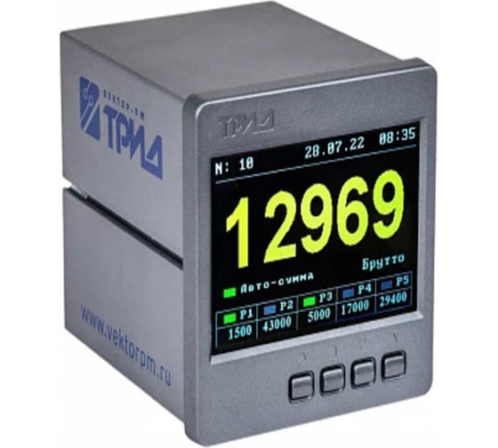 Изображение товара Весовой терминал щитового исполнения Уралвес с функцией дозирования и цифровым дисплеем КСК10.7-1В5Р 00-00017637