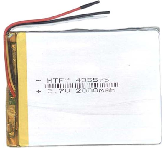 Изображение товара Аккумулятор AMPERIN Li-Pol (батарея) 4*55*75мм 3pin 3.7V/2000mAh 017270