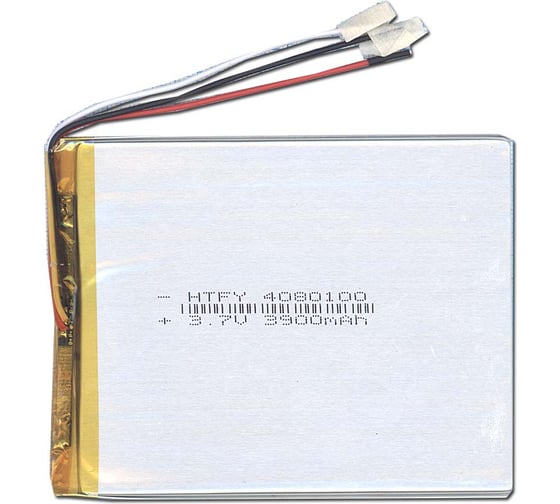 Изображение товара Аккумулятор AMPERIN Li-Pol (батарея) 4*80*100мм 3pin 3.7V/3900mAh 017339