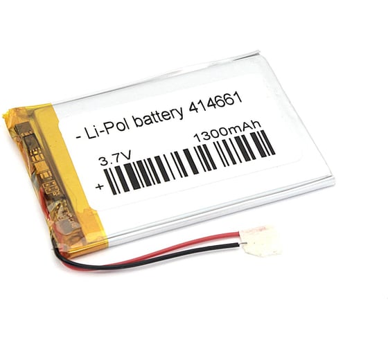 Изображение товара Аккумулятор AMPERIN Li-Pol (батарея) 4.1*46*61мм 2pin 3.7V/1300mAh 079625