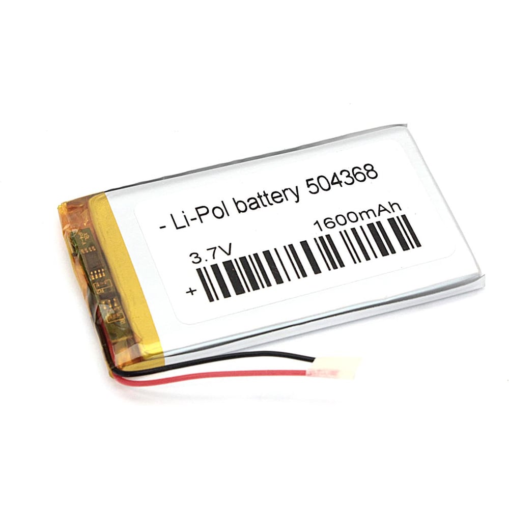 Изображение товара Аккумулятор AMPERIN Li-Pol 3.7V/1600mAh 5*43*68мм