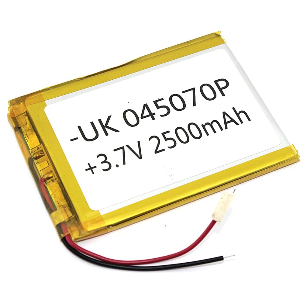 Изображение товара Аккумулятор Li-Pol AMPERIN 3.7V 2500mAh 2pin 70x50x4мм