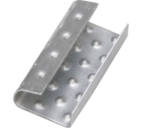 Изображение товара Скрепа стальная для пп ленты ВОЛГА ПОЛИМЕР 12 мм, 500 штук, PP-ST-12_500шт