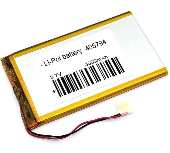 Изображение товара Аккумулятор AMPERIN Li-Pol (батарея) 4*57*94мм 2pin 3.7V/3000mAh 082385