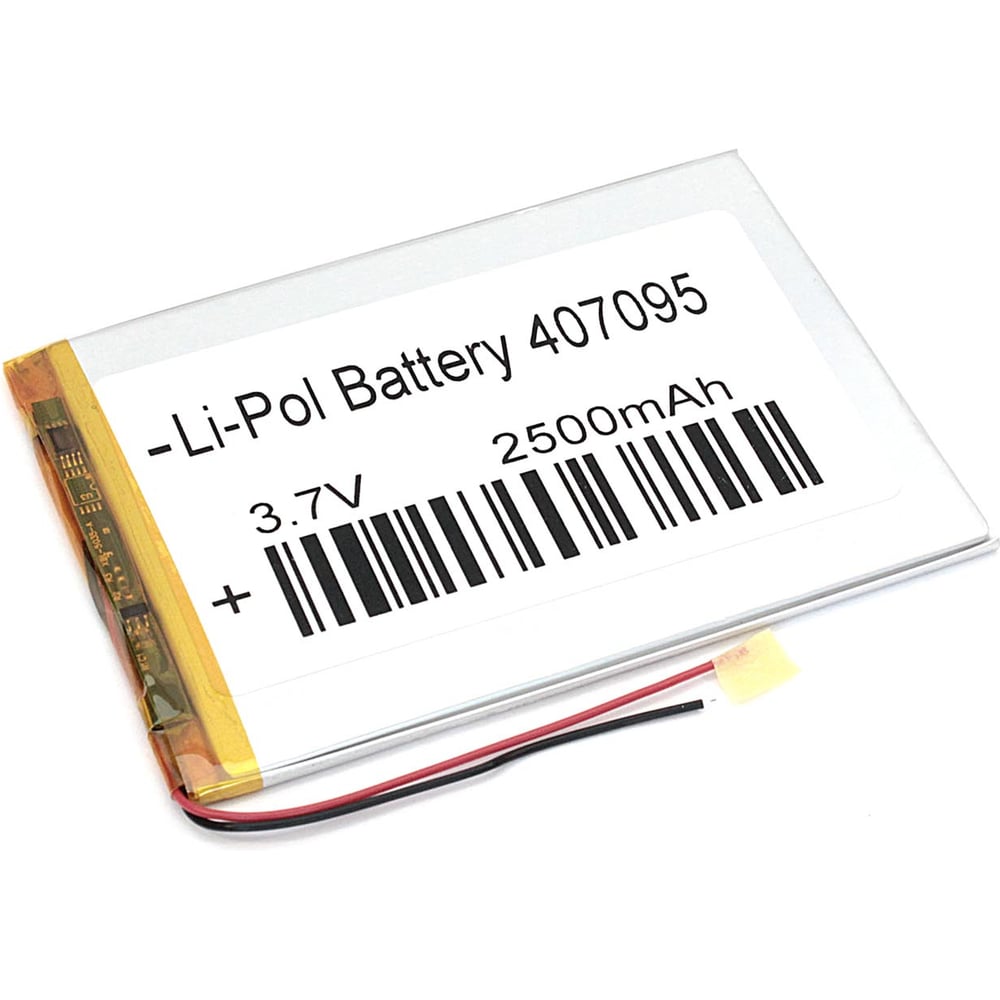 Изображение товара Аккумулятор Li-Pol AMPERIN 3.7V 2500мАч 95x70x4мм 2pin