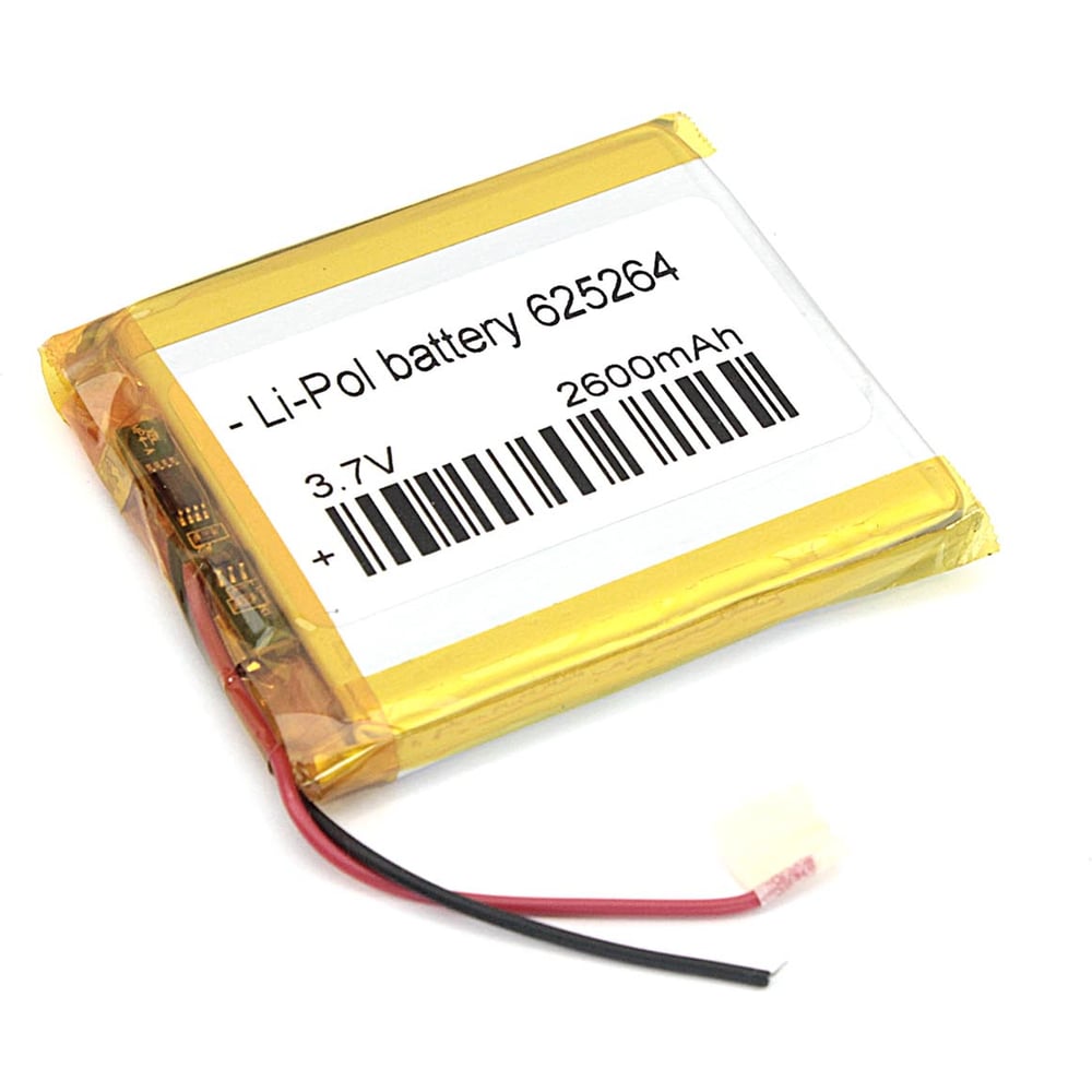 Изображение товара Аккумулятор AMPERIN Li-Pol 3.7V 2600mAh 2pin