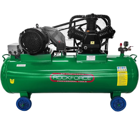 Изображение товара Компрессор 3-х поршневой с ременным приводом Rockforce (7.5кВт, ресивер 300л, 900л/м, 380В) RF-TB390-300(62486)